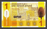 UK (Great Britain) Pound England's Transition Town STROUD One With 3 x 3p Stickers AUNC -