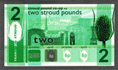 UK (Great Britain) 2 Pounds England's Transition Town STROUD With 1 x 6p Sticker About UNC -