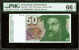 Switzerland 50 Francs Switzerland Pick-56a GEM UNC PMG 66 EPQ -