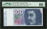 Switzerland 100 Francs Switzerland Pick-57a GEM UNC PMG 66 EPQ -