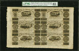Canada Canada Champlain St. Lawrence Rail 71/2d-15d-2s6d UNCUT GEM UNC PMG 65 EPQ -