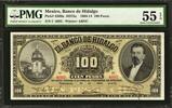 Mexico 100 Pesos Mexico - Banco de Hidalgo M373a Pick-S309a About UNC PMG 55 EPQ -
