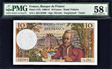 France 10 Francs France 5-1-1967 Pick-147b About UNC PMG 58 EPQ -