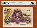 Portugal 10 Escudos Portugal Low Serial 00002 P-121 Ex Fine PMG 45 Finest Known -