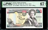 UK (Great Britain) 50 Pounds Jersey ND Prefix 'AC' Pick-24a SUPERB GEM UNC PMG 67 EPQ -
