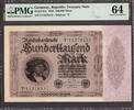 Germany 100,000 Mark Germany Prefix Letter (T) Pick-83a CH UNC PMG 64 -