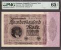 Germany 100,000 Mark Germany Prefix Letter (T) Pick-83a GEM UNC PMG 65 EPQ -