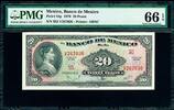 Mexico 20 Pesos Mexico Pick-54p GEM UNC PMG 66 EPQ -