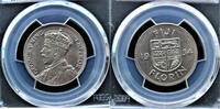 One Florin Fiji King George V PCGS graded MS 63 -