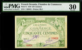 France 50 Centimes French Oceania Pick-2 Very Fine PMG 30 -