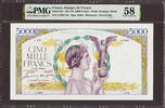 France 5000 Francs France Pick-97c About UNC PMG 58 (Pinholes) -