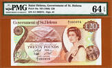  20 Pounds 1986 St. Helena  Prefx A/1 Pick-10a Ch UNC PMG 64 EPQ St. Hel... 63,93 EUR  zzgl. 19,60 EUR Versand