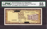  500 Francs 1966 Burundi  1964-66 ND Pick-18 About UNC PMG 55 Burundi  1... 1064,62 EUR  zzgl. 42,61 EUR Versand