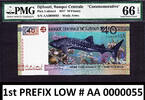  40 Francs 2017 Djibouti  Commemorative LOW Serial AA 0000055 GEM UNC PM... 144,90 EUR  zzgl. 19,60 EUR Versand