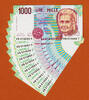 Italy/ San Marino/ Vatican 1000 Lire Italy 10 Consecutive Pcs Pick-114a Gem UNC -