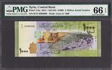 Syria Syria 1000 Pounds 2013 FANCY Serial 5000000 Pick-116a GEM UNC PMG 66 EPQ -