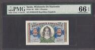 Spain Spain 2 Pesetas 1938 Pick-95 GEM UNC PMG 66 EPQ -