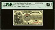 Mexico Mexico 25 Centavos 1888 SPECIMEN M118s Pick-S151s GEM UNC PMG 65 EPQ -