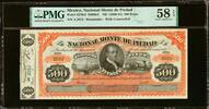 Mexico Mexico - Nacional Monte de Piedad 500 Pesos 1880-81 P-S270r2 Abt UNC PMG 58 EPQ -