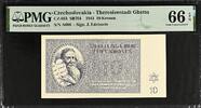 Czechoslovakia Czechoslovakia Theresienstadt Ghetto 10 Kronen 1943 Sr# A008 GEM UNC PMG 66 EPQ -