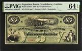 Argentina Argentina 5 Pesos Bolivianos Remainder 1869 Pick-S1783r CH UNC PMG 64 EPQ -
