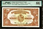 Tonga Tonga 4/- Shillings 24.10.1960 Pick-9d GEM UNC PMG 66 EPQ -