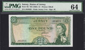 UK (Great Britain) Pound Jersey One   QEII Pick-8b CH UNC PMG 64