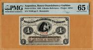 Argentina Argentina 4 Reales 1869 Pick-S1781r GEM UNCIRCULATED PMG 65 EPQ -