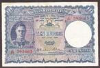 Ceylon Ceylon 10 Rupees 12/7/1944 KGVI Pick-36Aa Nice Grade -
