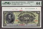 Mexico Mexico Banco de Guerrero 50 Pesos ca 1914 SPECIMEN Pick-S301s2 CH UNC PMG 64 EPQ -