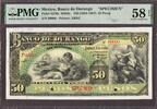 Mexico Mexico Banco de Durango 50 Pesos (1891-1907) SPECIMEN P-S276s Abt UNC PMG 58 EPQ -