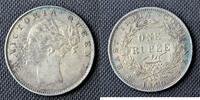 1840 Rupee British India Victoria Rupee Continuous Type -