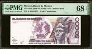 Mexico Mexico 50,000 Pesos 1986 A AA01 Pick-93a SUPERB GEM UNC PMG 68 EPQ -
