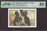 Botswana West African States 50 Francs ND (1958) Pick-1 CH UNC PMG 64 EPQ -