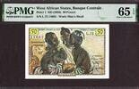 Botswana West African States 50 Francs ND (1958) Pick-1 GEM UNC PMG 65 EPQ -