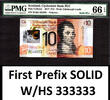 10 Pound Scotland Polymer 1st Prefix W/HS SOLID Serial 333333 GEM UNC PMG 66 EPQ -