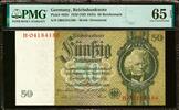 Germany Germany Reichsbanknote 50 Reichsmark 1933 (ND 1945) Pick-182b GEM UNC PMG 65 EPQ -