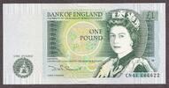 Great Britain Great Britain 1 Pound ND (1981-84) QEII Semi SOLID 666622 Pick-377b Choice UNC -