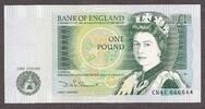 Great Britain Great Britain 1 Pound ND (1981-84) QEII Semi SOLID 666644 Pick-377b Choice UNC -