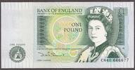 Great Britain Great Britain 1 Pound ND (1981-84) QEII Semi SOLID 666677 Pick-377b Choice UNC -