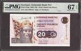 Scotland Scotland Clydesdale Bank 20 Pounds 2006 Pick-228g SUPERB GEM UNC PMG 67 EPQ -