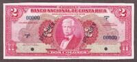 Costa Rica Costa Rica 2 Colones SPECIMEN 1946-49 Pick-203as AUNC -