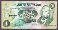 Scotland Scotland One Pound 30.7.1981 LOW Serial 0000059 Pick-111e Crisp UNC -