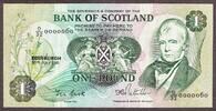 Scotland Scotland One Pound 30.7.1981 LOW Serial 0000060 Pick-111e Crisp UNC -