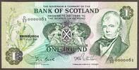 Scotland Scotland One Pound 30.7.1981 LOW Serial 0000061 Pick-111e Crisp UNC -
