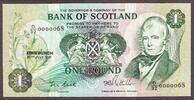 Scotland Scotland One Pound 30.7.1981 LOW Serial 0000068 Pick-111e Crisp UNC -