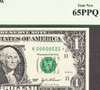 U.S.A 2003A FR Note DALLAS $1 Fr 1931-K LOW Serial 00000021 ☆STAR☆ GEM UNC PCGS 65 PPQ -