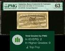 Argentina Argentina 12½ Centesimos ND (1868) Pick-S1581 CH UNC PMG 63 EPQ (HIGHEST GRADE) -