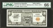Dominican Republic Dominican Republic 1000 Pesos Oro SPECIMEN (1956-58) Pick-78s GEM UNC PMG 66 EPQ -