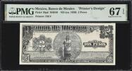 Mexico Banco de Mexico 2 Pesos ND (ca. 1930) Black P-19pd M4610 SUP GEM UNC PMG 67 EPQ -